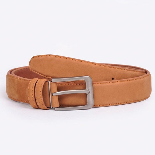 Ceinture Homme en Cuir Véritable Camel – Fabriquée à Fès