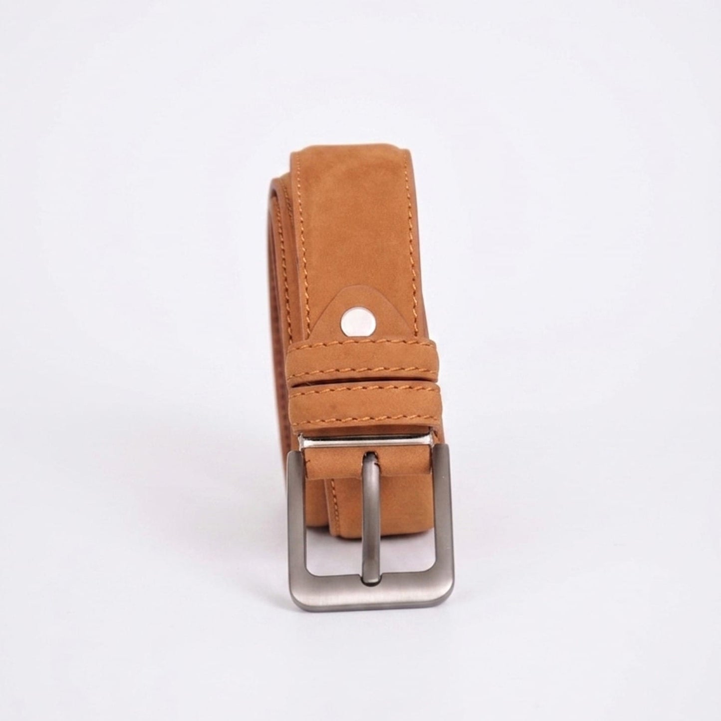 Ceinture Homme en Cuir Véritable Camel – Fabriquée à Fès