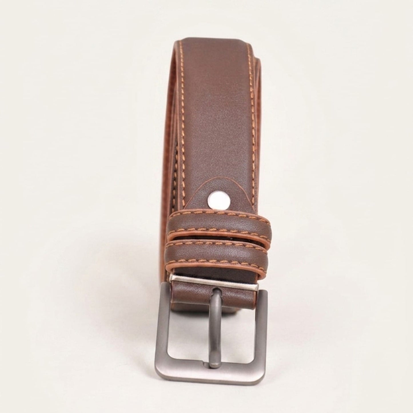 Ceinture Homme en Cuir Véritable Marron – Fabriquée à Fès