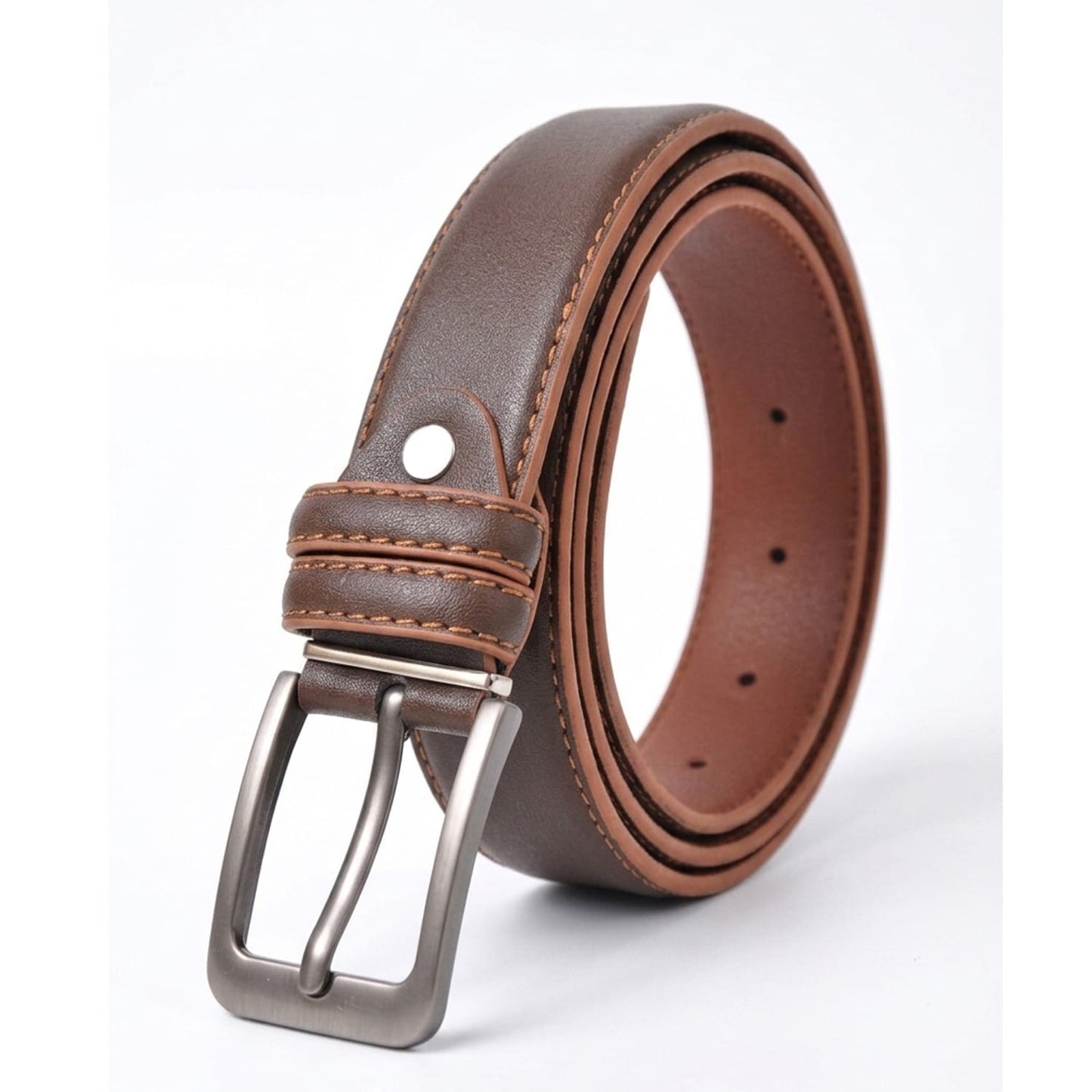 Ceinture Homme en Cuir Véritable Marron – Fabriquée à Fès