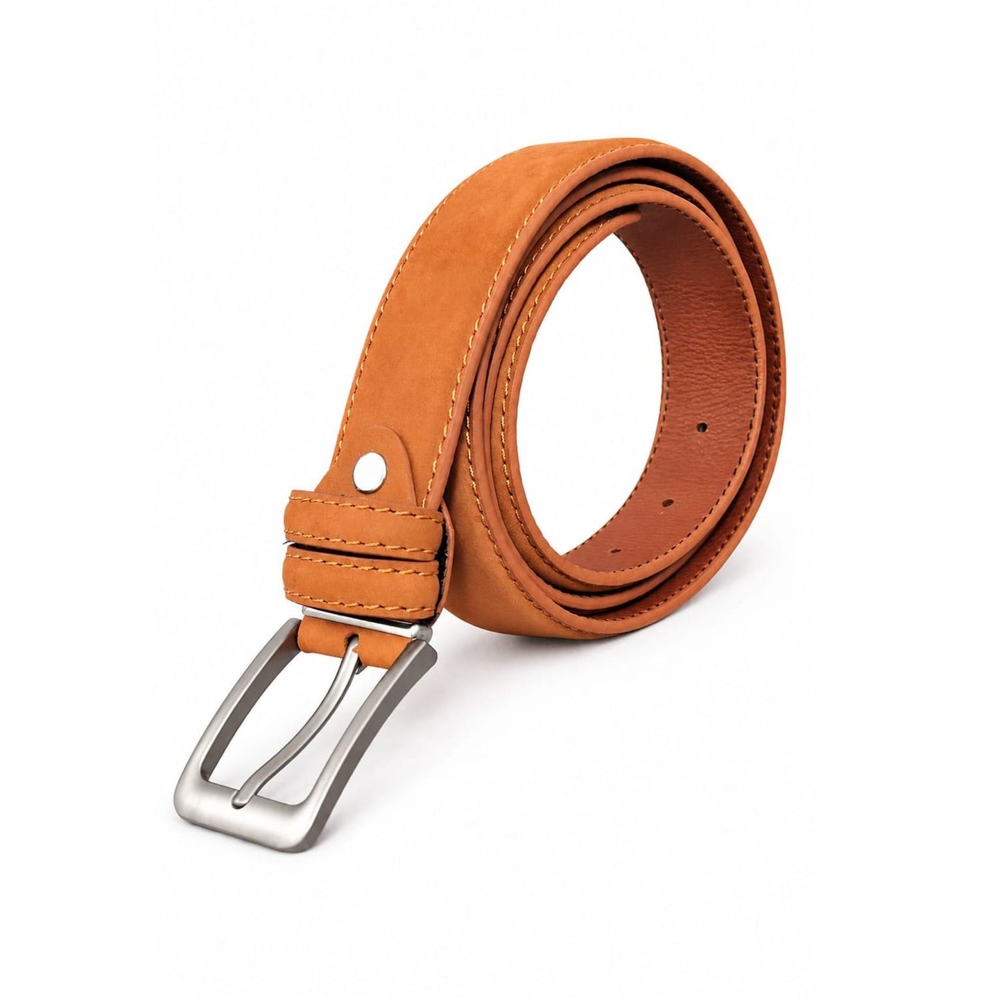 Ceinture Homme en Cuir Véritable Camel – Fabriquée à Fès